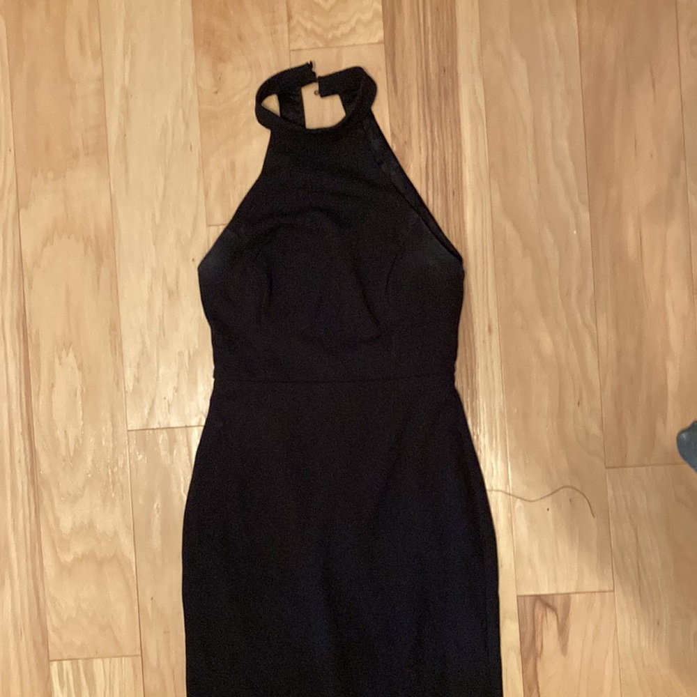 Lulus black halter top gown dress SZ small - Picture 2 of 5